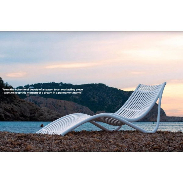 chaise longue design blanche