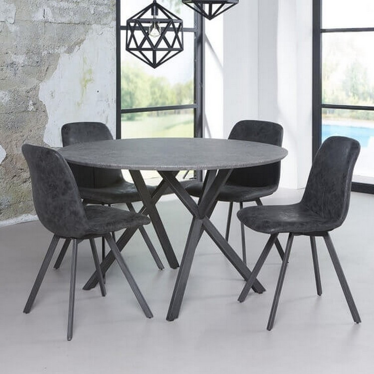 Chaise repas moderne simili cuir