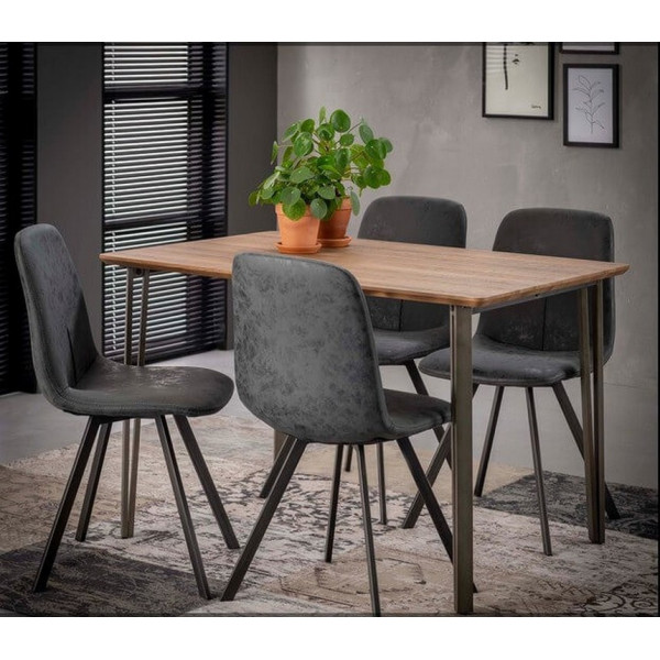 Chaise de repas noir charbon