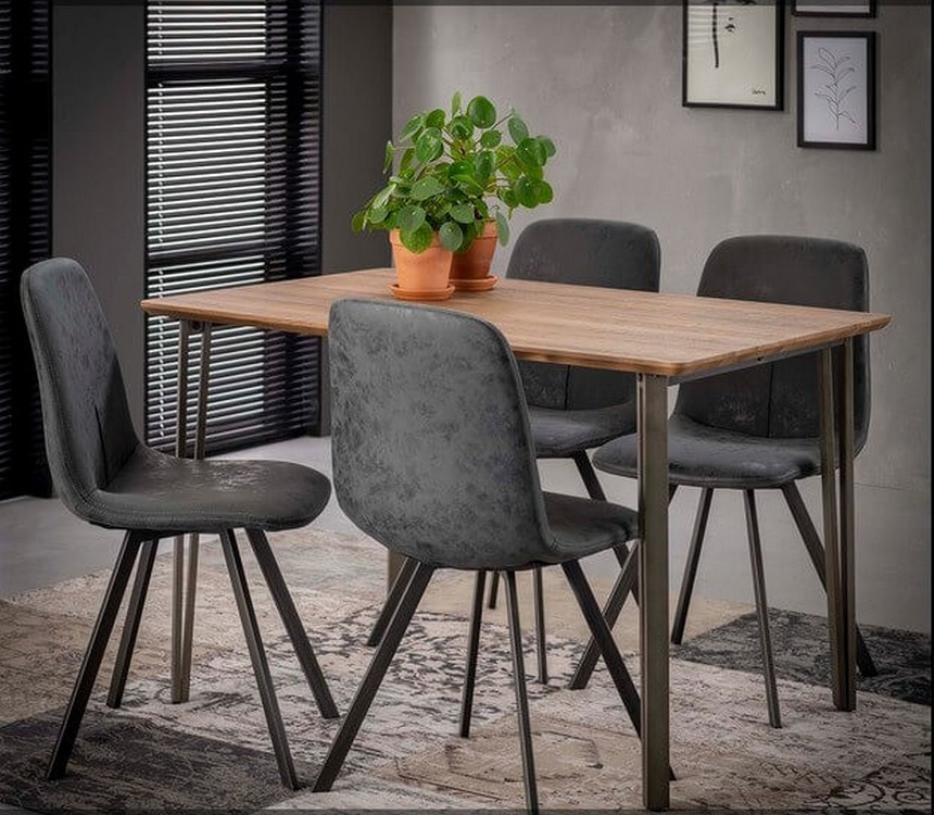Chaise de repas noir charbon