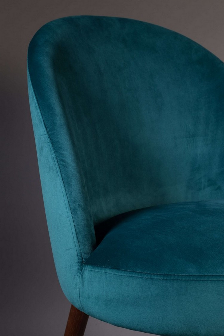 Stuhl Samt blau