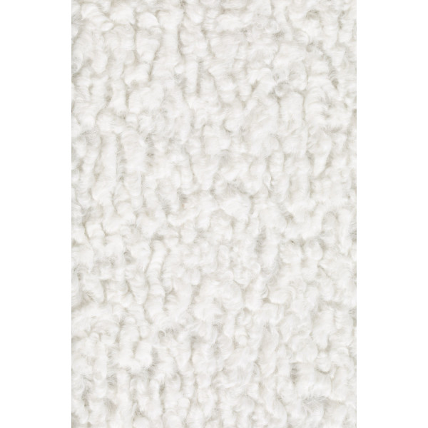 TEDDY - Chaise en tissu doudou blanc tissu
