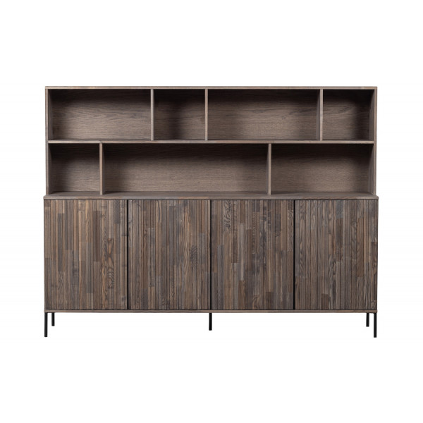 Gravure brown ash wood storage