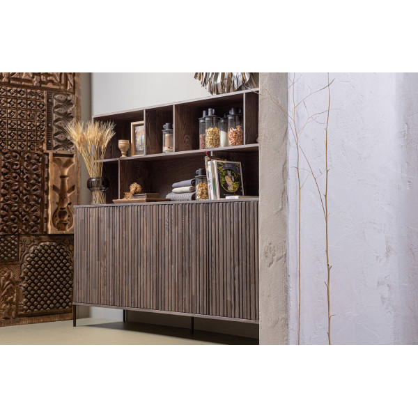 Gravure brown ash wood storage