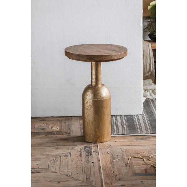 PLOT - Wood and gray Steel Coffee Table D41