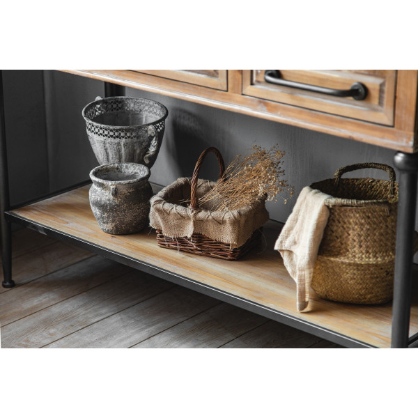 TOM - Console en bois et acier L 122