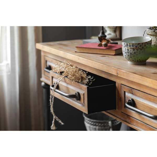 TOM - Console en bois et acier L 122