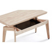 MATIKA - Tavolino in legno e acciaio, nero L120