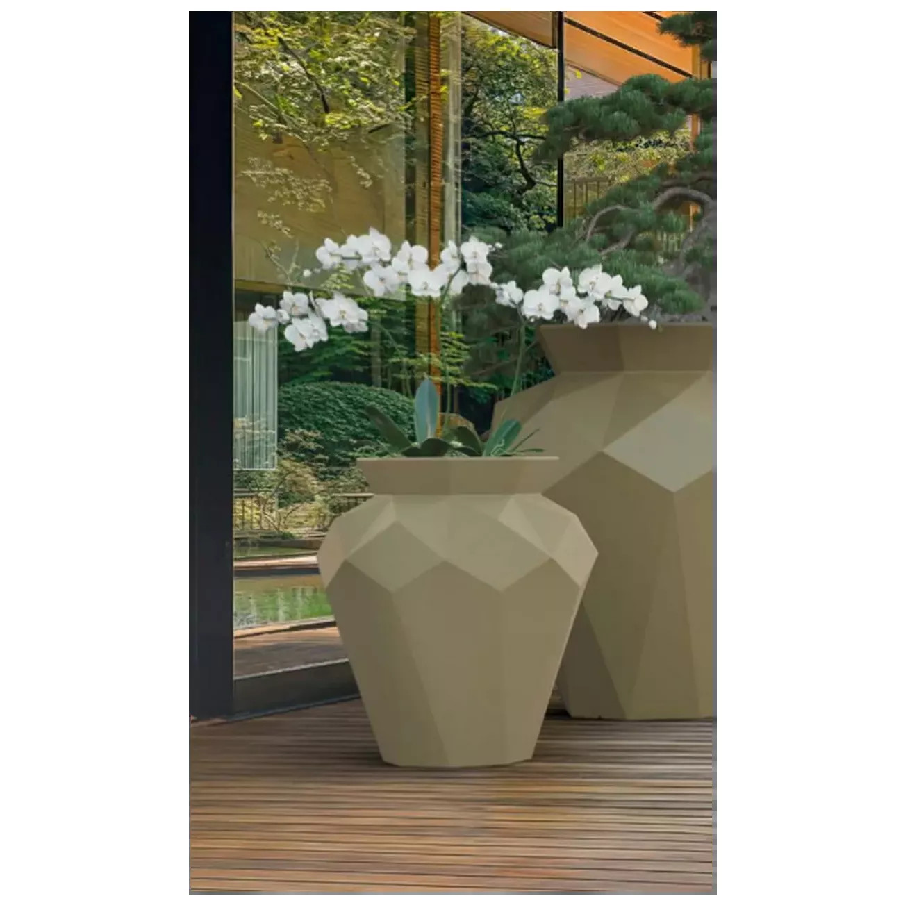 Keyhome Geflügelbüste Aus Kunstharz – 80 Cm Hoch, Beige Gealtert, Klassische Dekoration