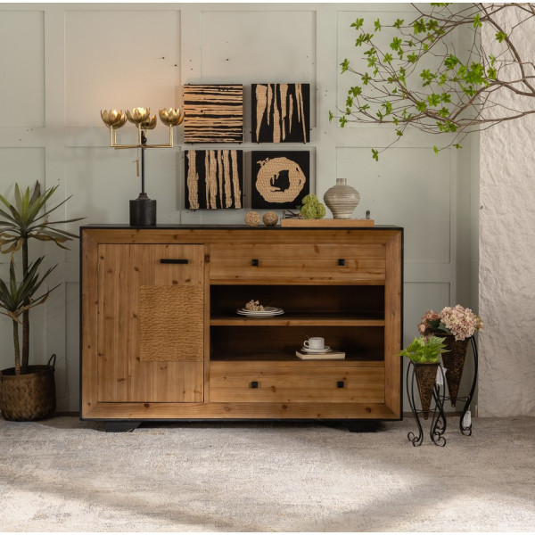 Farmer sideboard in natural wood 151 cm