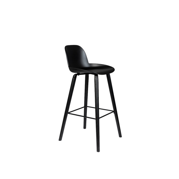 ALBERT KUIP - Lot de 2 tabourets de bar en polypropylène noir