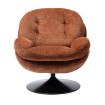 MEMENTO - Camel brown velvet armchair