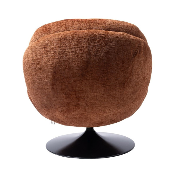 MEMENTO - Camel brown velvet armchair