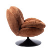 MEMENTO - Camel brown velvet armchair