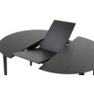 Tivoli black round extendable dining table