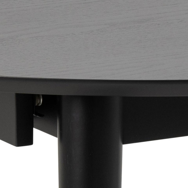 Tivoli black round extendable dining table