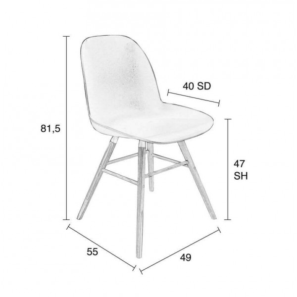 Chaise repas Zuiver 