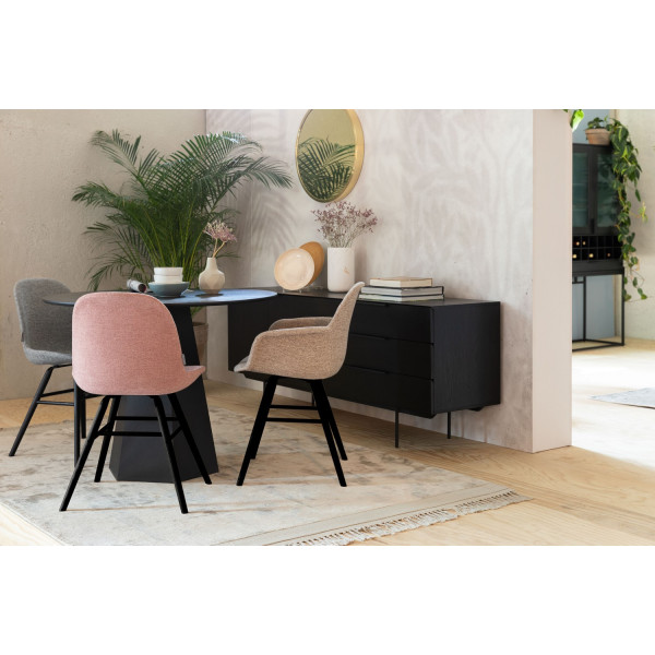 Chaise design avec accoudoirs A. Kuip soft beige