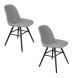 ALBERT KUIP SOFT - Lote de 2 sillas de tela gris