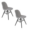 ALBERT KUIP SOFT - Lot de 2 chaises tissu gris
