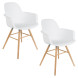 ALBERT KUIP - Set of 2 white dining armchairs