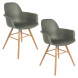 ALBERT KUIP - Lot de 2 fauteuils de table verts