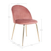 GENEVE - Lot de 2 chaises en velours rose et pieds dorés