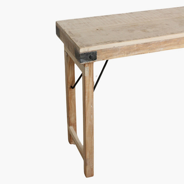Folding console in light wood 170 cm