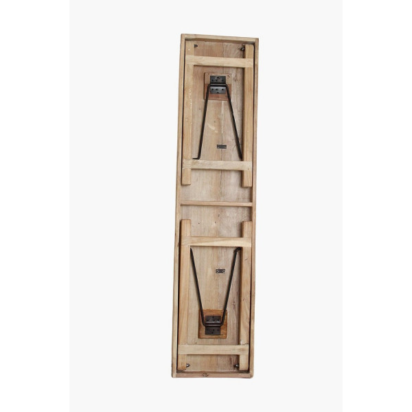 Folding console in light wood 170 cm