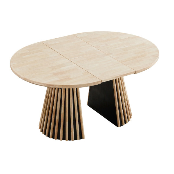 LANDIA - Table ronde extensible devenant ovale