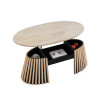 Mesa de centro elevable de madera ovalada de 120 cm LANDIA