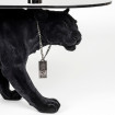 Mesa de centro ovalada pantera negra con cristal - DOPE AS HELL