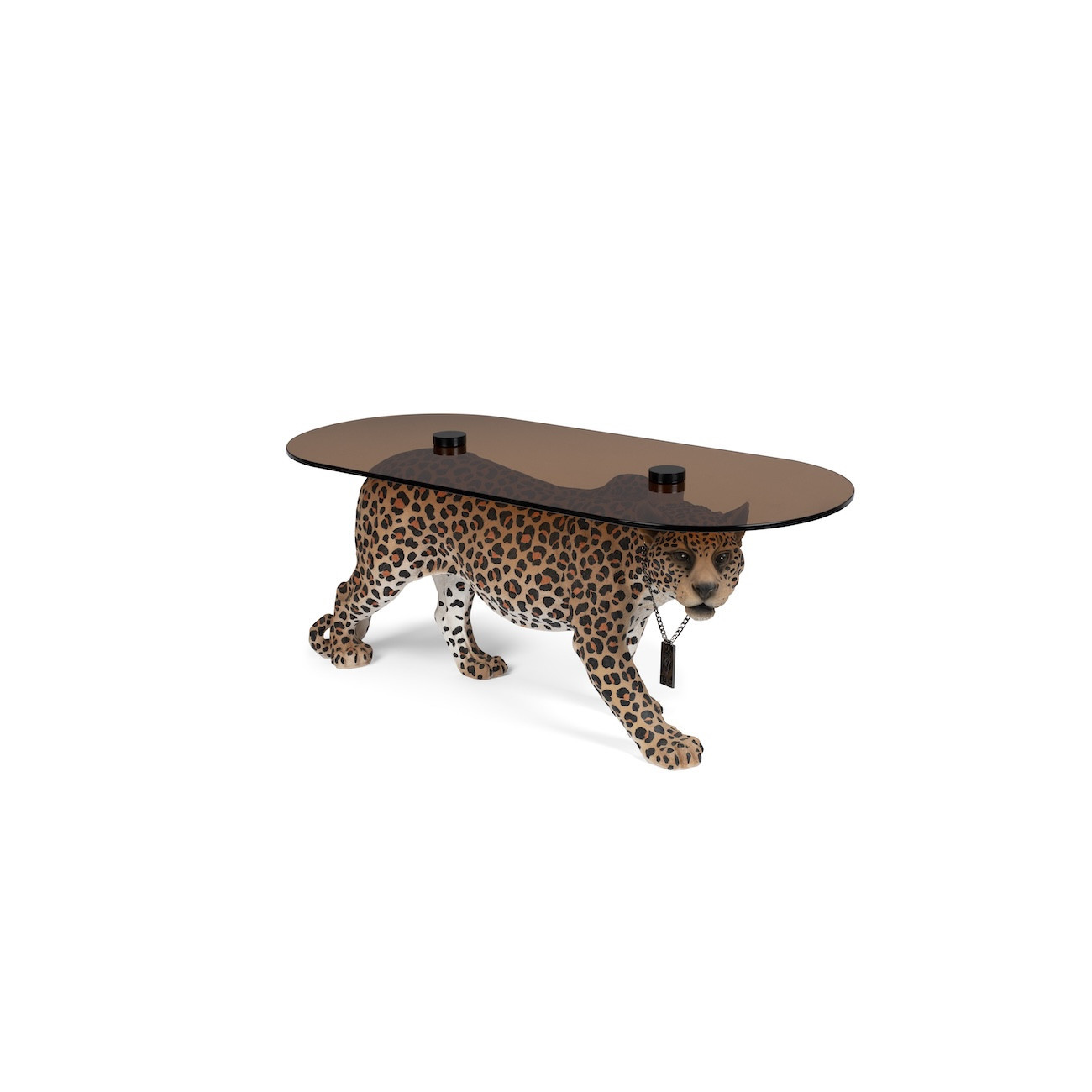 Table basse ovale léopard - DOPE AS HELL