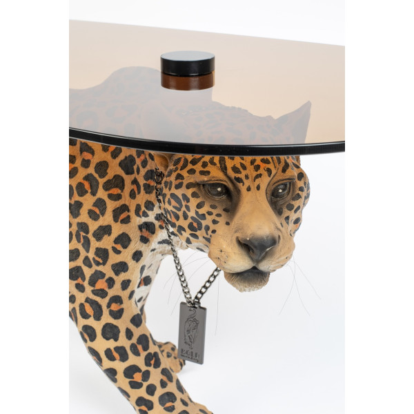 Ovaler Couchtisch mit Leopardenmuster - DOPE AS HELL