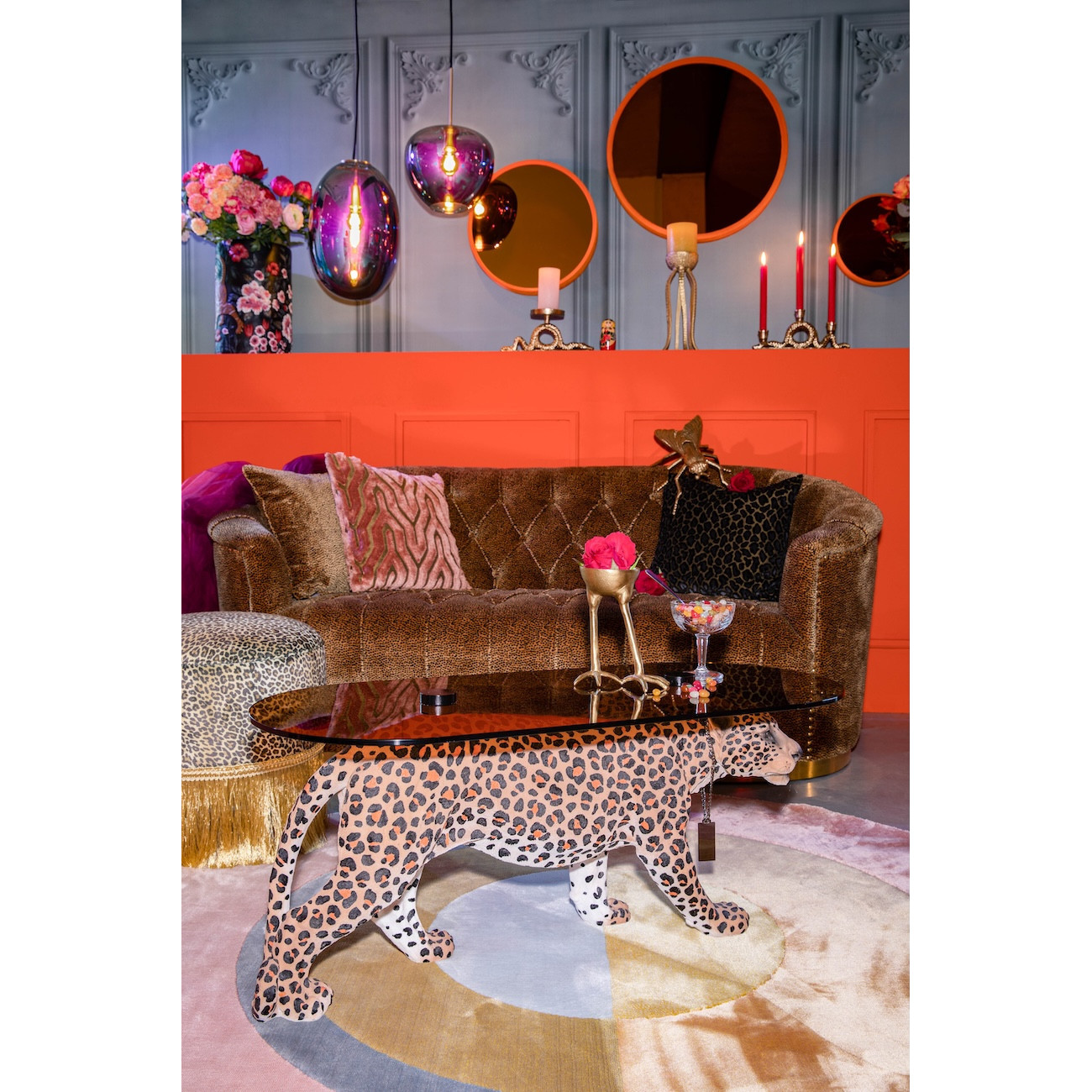 Table basse ovale léopard - DOPE AS HELL