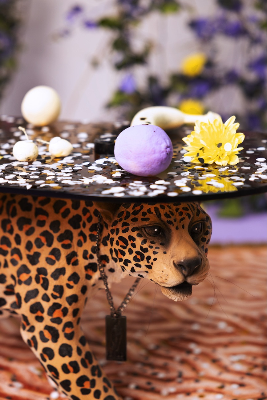 Oval leopard coffee table - DOPE AS HELL