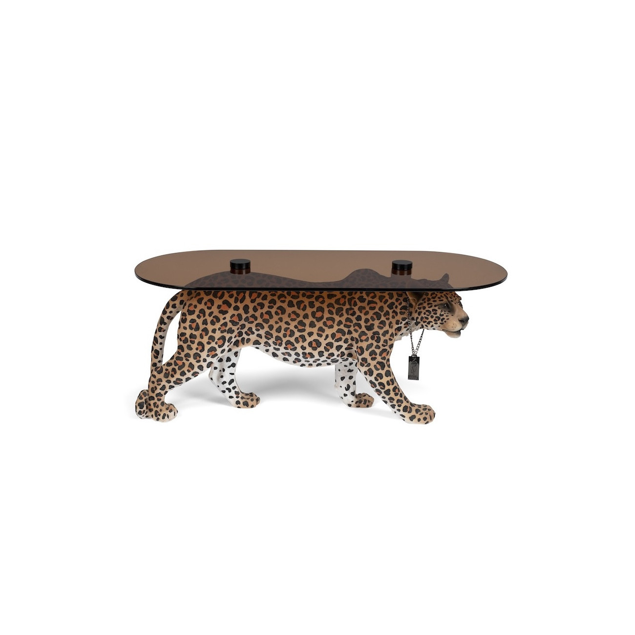 Table basse ovale léopard - DOPE AS HELL
