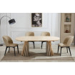 LANDIA Round Extendable Wooden Dining Table, 100 to 140, then 180 cm