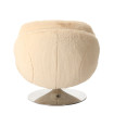 MEMENTO cream fur-effect armchair