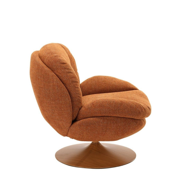 MEMENTO armchair in mottled brown fabric