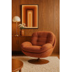 MEMENTO armchair in mottled brown fabric