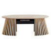 LANDIA - Table basse ovale en bois relevable L120