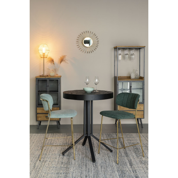 Chaise de comptoir verte