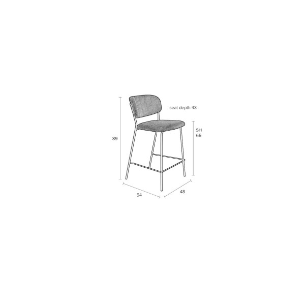 Dimensions tabouret Bellagio