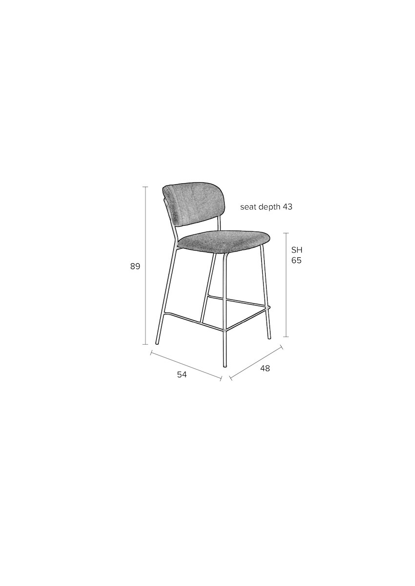 Tabouret de comptoir vert clair - BELLAGIO