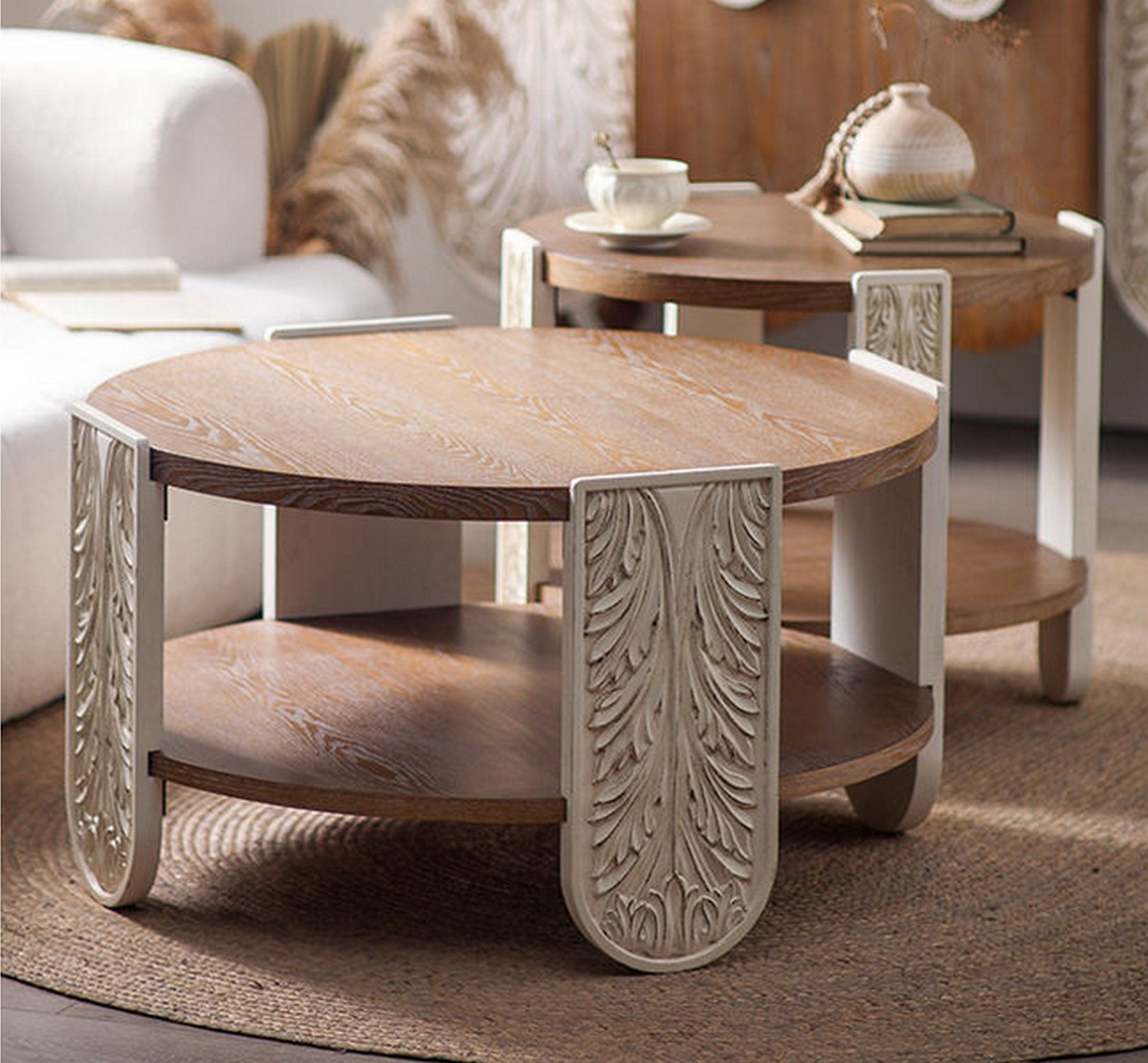 Table Ronde Pinterest Table de salon ronde en bois