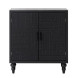 NEPAL - Black wooden sideboard L80