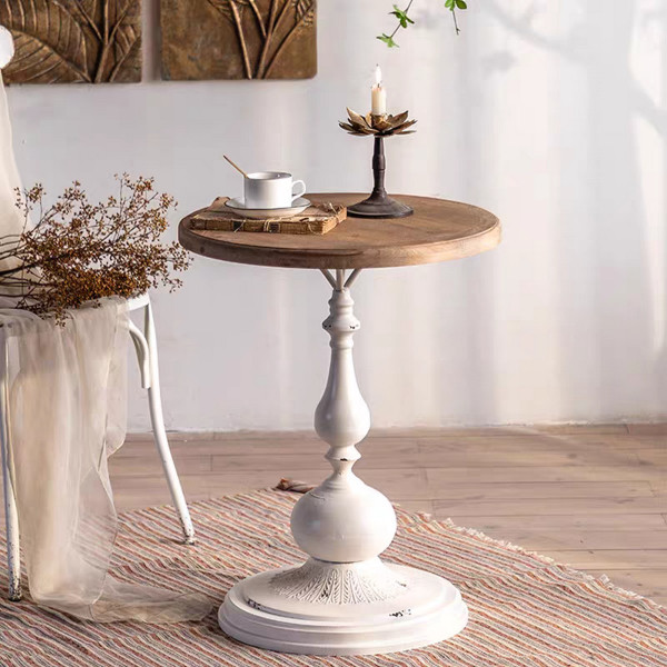Small white side table, height 65 cm