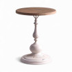 Table appoint ronde blanche
