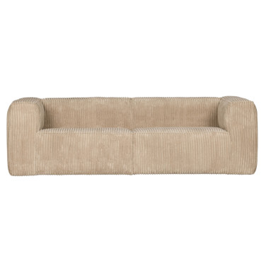 Beige velvet sofa 4 seaters - BEAN Beige velvet sofa 4 seaters - BEAN